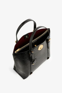 Alexis Leather Croc Grab Tote Bag*Jasper Conran Shop