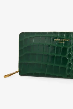 Alexis Leather Large Croc Zip Round Purse*Jasper Conran Flash Sale