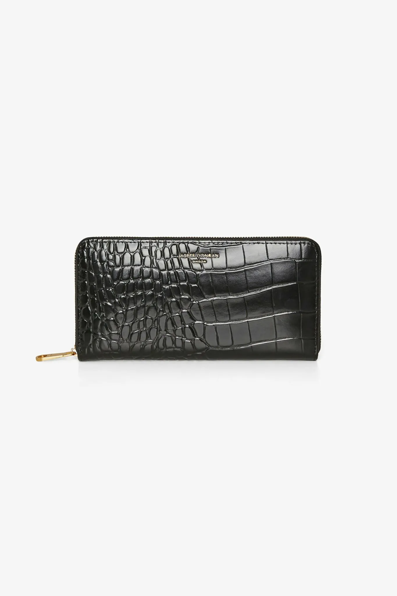 Alexis Leather Large Croc Zip Round Purse*Jasper Conran Cheap