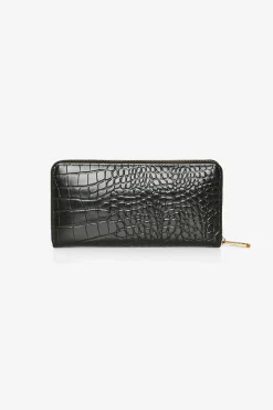 Alexis Leather Large Croc Zip Round Purse*Jasper Conran Cheap