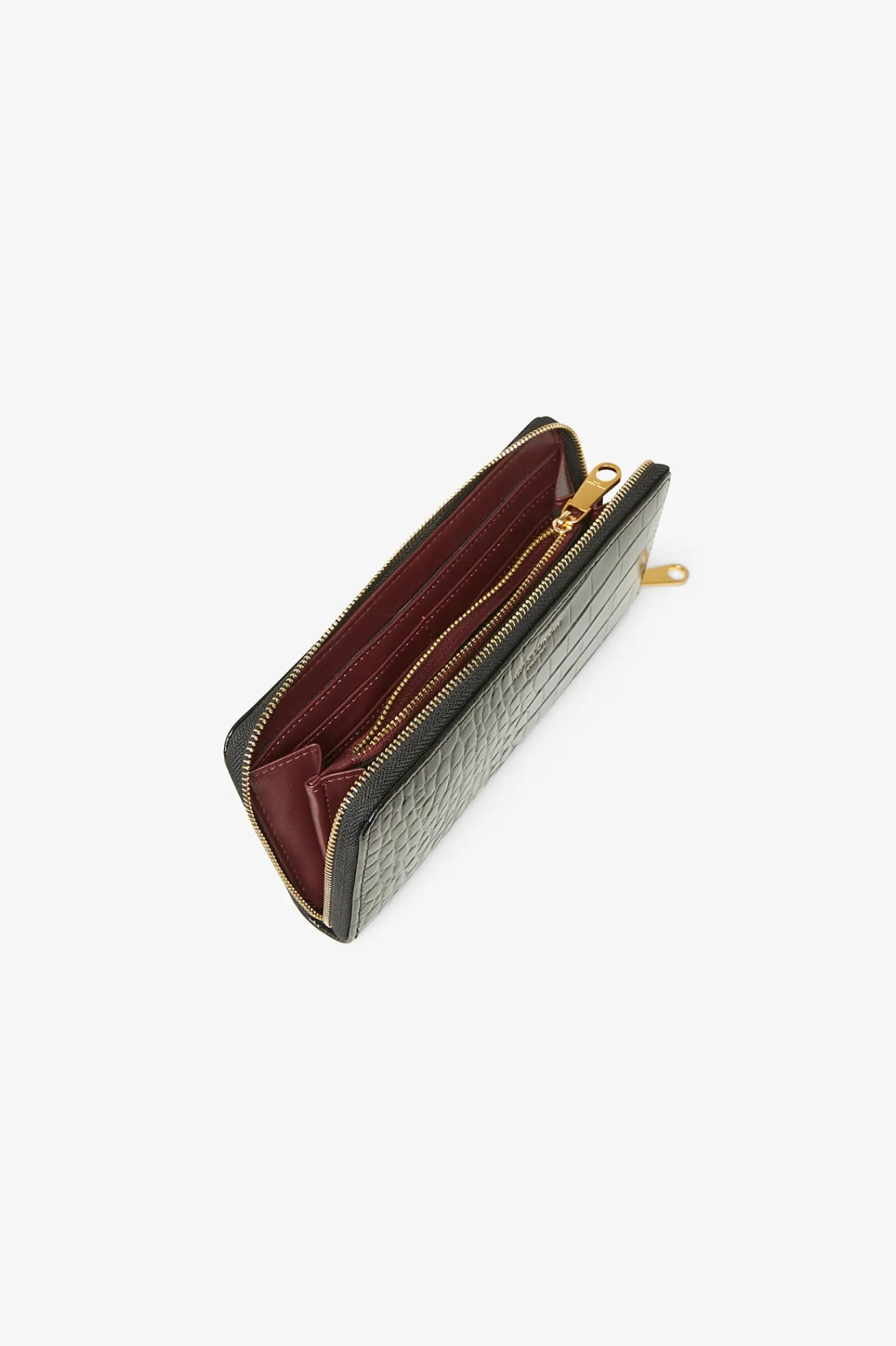 Alexis Leather Large Croc Zip Round Purse*Jasper Conran Cheap