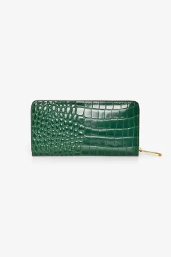 Alexis Leather Large Croc Zip Round Purse*Jasper Conran Cheap