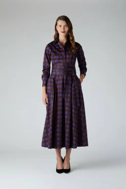 Blythe Checkered Full Skirt Shirt Dress*Jasper Conran Flash Sale