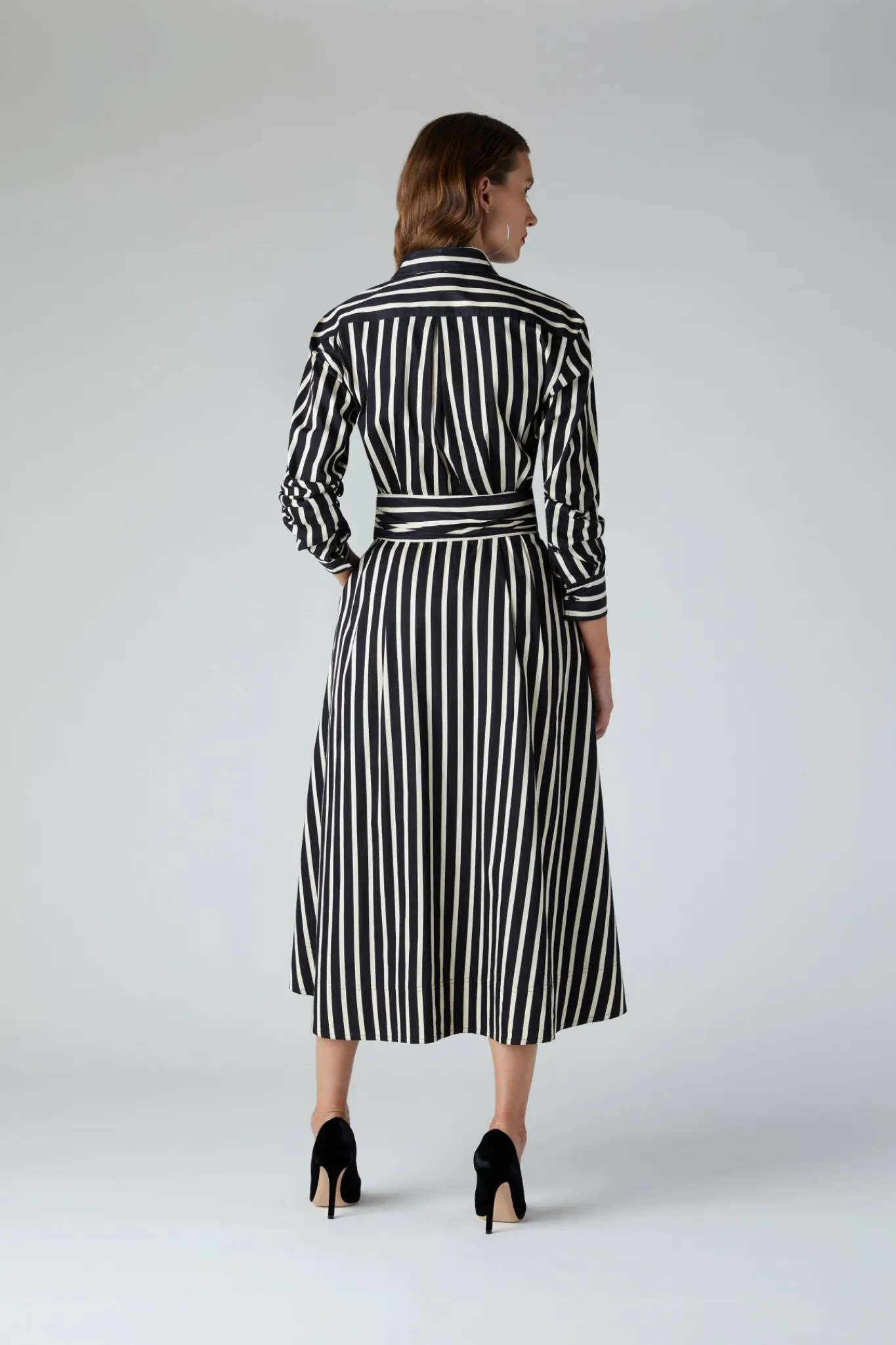 Blythe Stripe Full Skirt Shirt Dress*Jasper Conran New