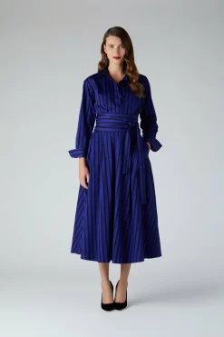 Blythe Stripe Full Skirt Shirt Dress*Jasper Conran New