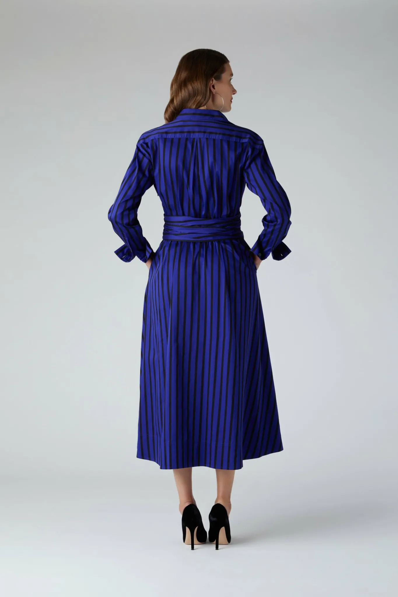 Blythe Stripe Full Skirt Shirt Dress*Jasper Conran New