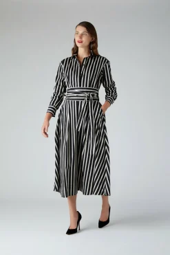 Blythe Stripe Full Skirt Shirt Dress*Jasper Conran Fashion