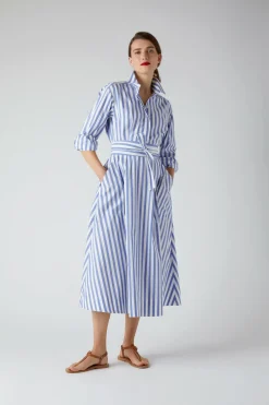 Blythe Striped Full Skirt Shirt Dress*Jasper Conran Sale