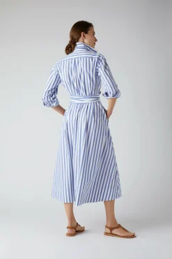 Blythe Striped Full Skirt Shirt Dress*Jasper Conran Sale