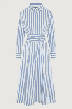 Blythe Striped Full Skirt Shirt Dress*Jasper Conran Sale