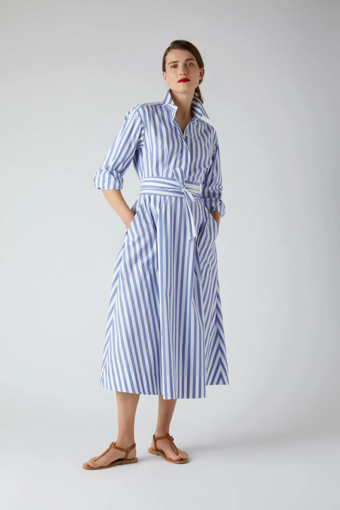 Blythe Striped Full Skirt Shirt Dress*Jasper Conran Outlet