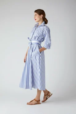 Blythe Striped Full Skirt Shirt Dress*Jasper Conran Outlet