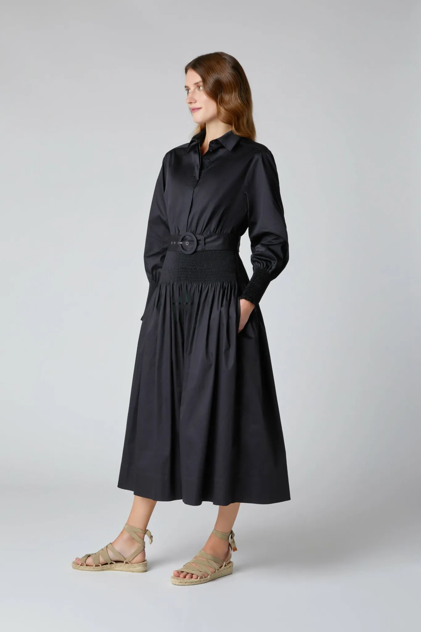 Carrie Shirred Waist Shirt Dress*Jasper Conran Cheap