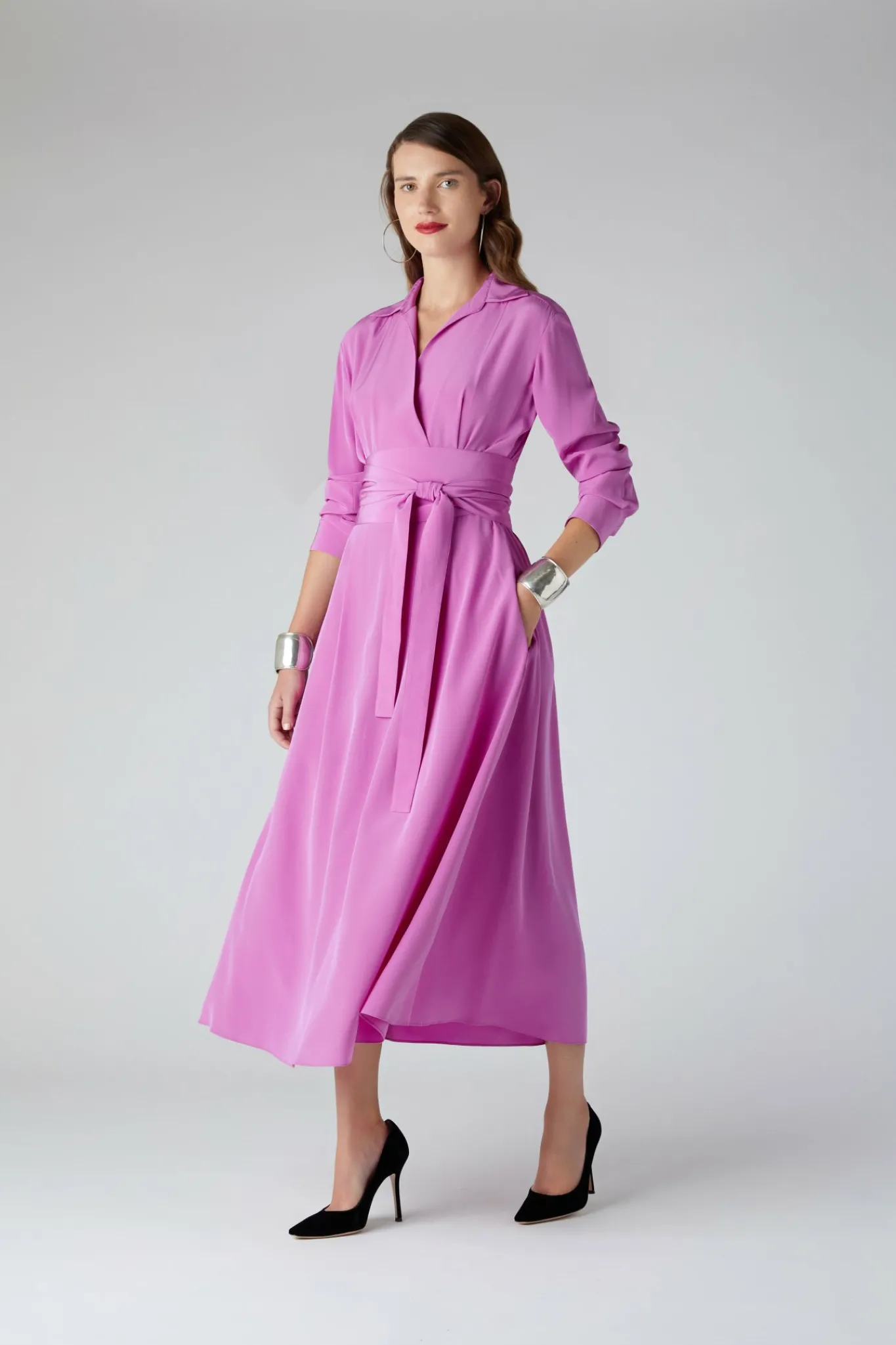 Celia Silk Full Skirt Shirt Dress*Jasper Conran Clearance