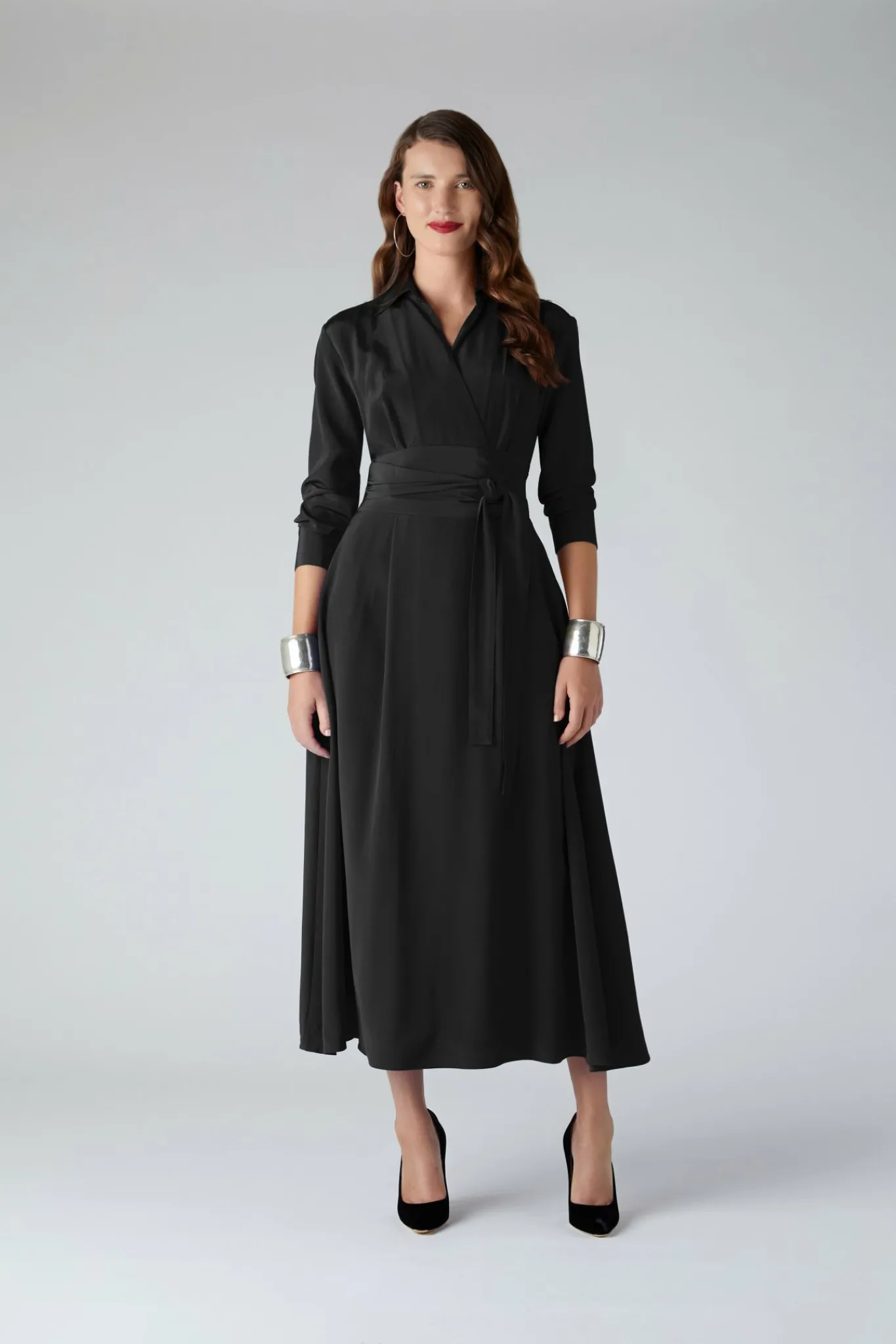 Celia Silk Full Skirt Shirt Dress*Jasper Conran Clearance