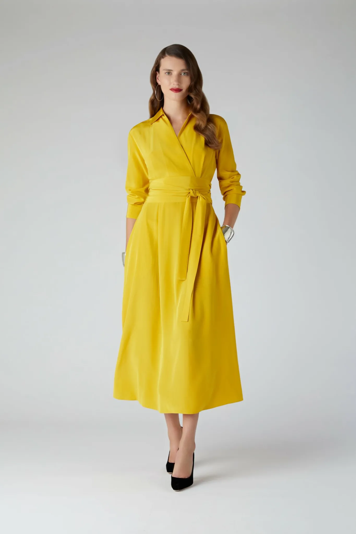 Celia Silk Full Skirt Shirt Dress*Jasper Conran Clearance