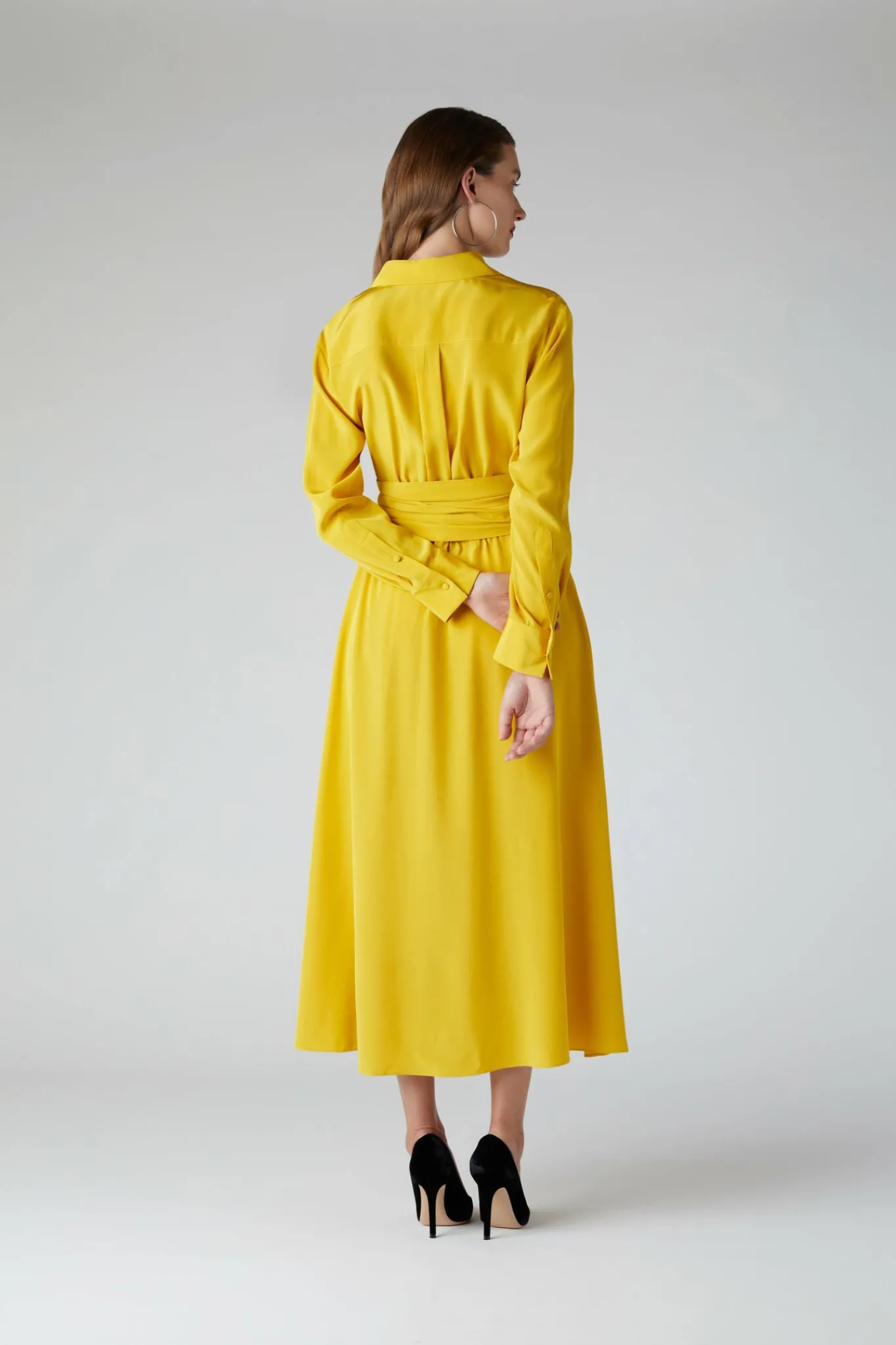 Celia Silk Full Skirt Shirt Dress*Jasper Conran Clearance