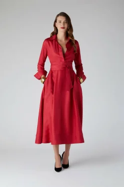 Edie Silk Full Skirt Shirt Dress*Jasper Conran Store