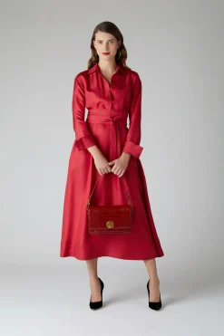 Edie Silk Full Skirt Shirt Dress*Jasper Conran Store