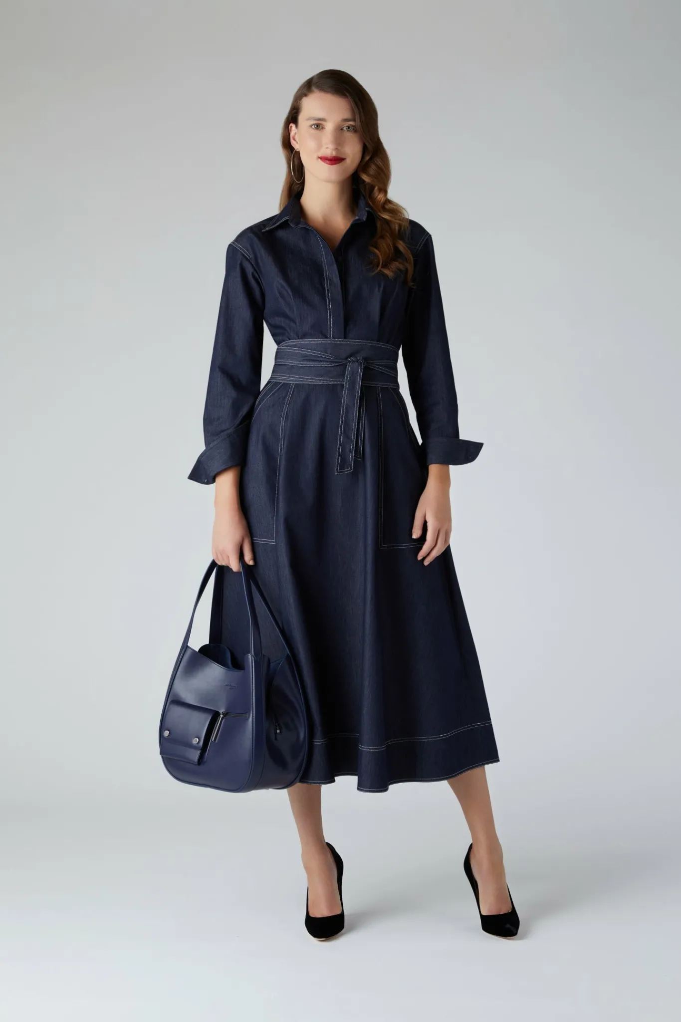 Ella Denim Full Skirt Shirt Dress*Jasper Conran Shop
