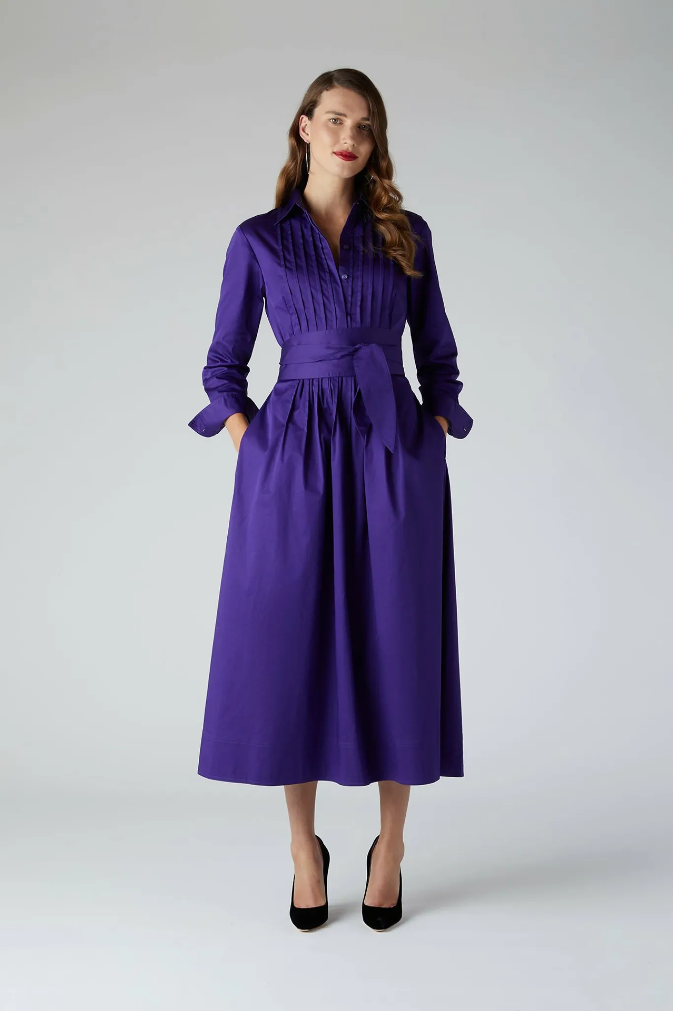 Emily Pintuck Full Skirt Shirt Dress*Jasper Conran Cheap