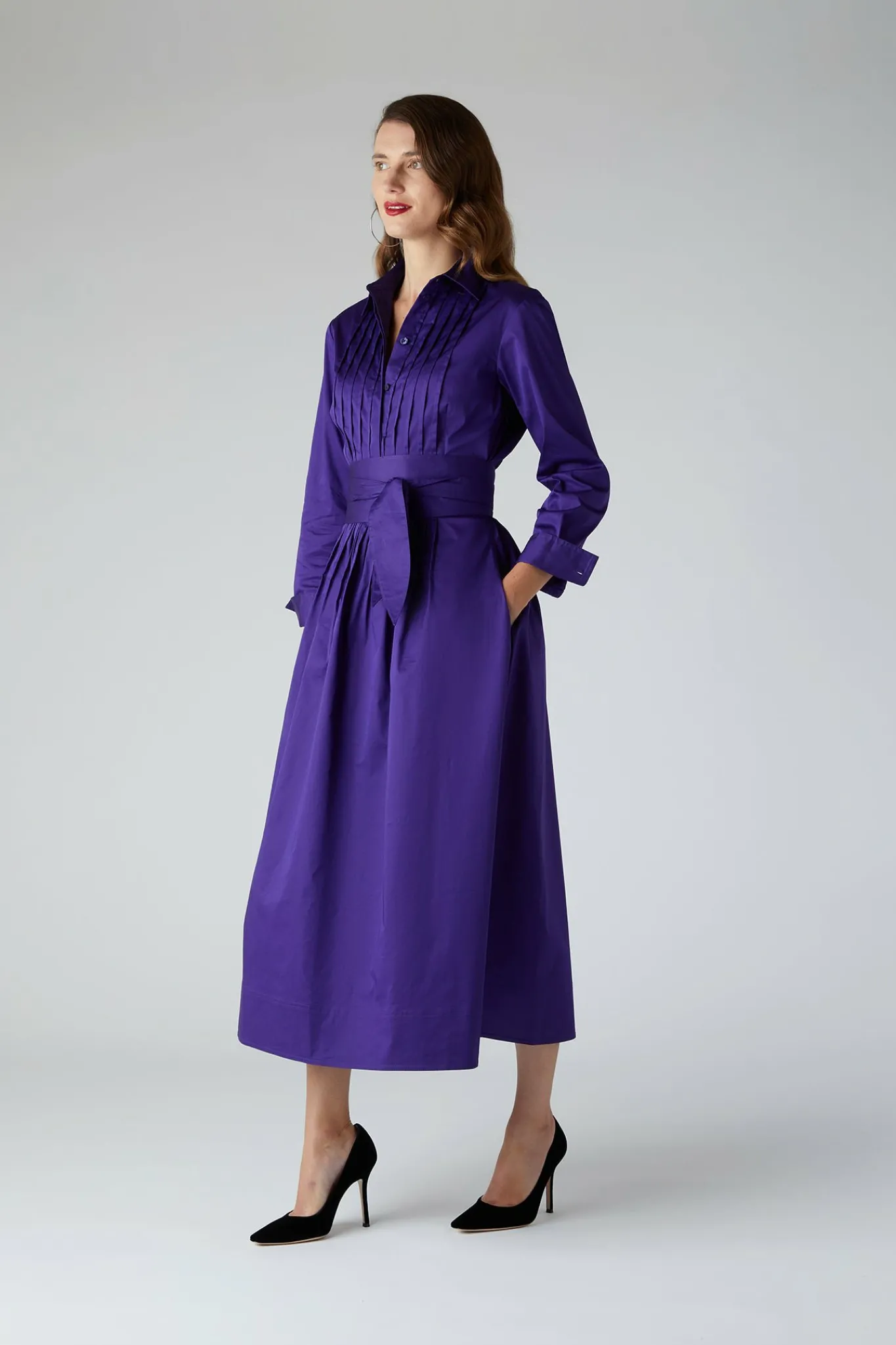 Emily Pintuck Full Skirt Shirt Dress*Jasper Conran Cheap