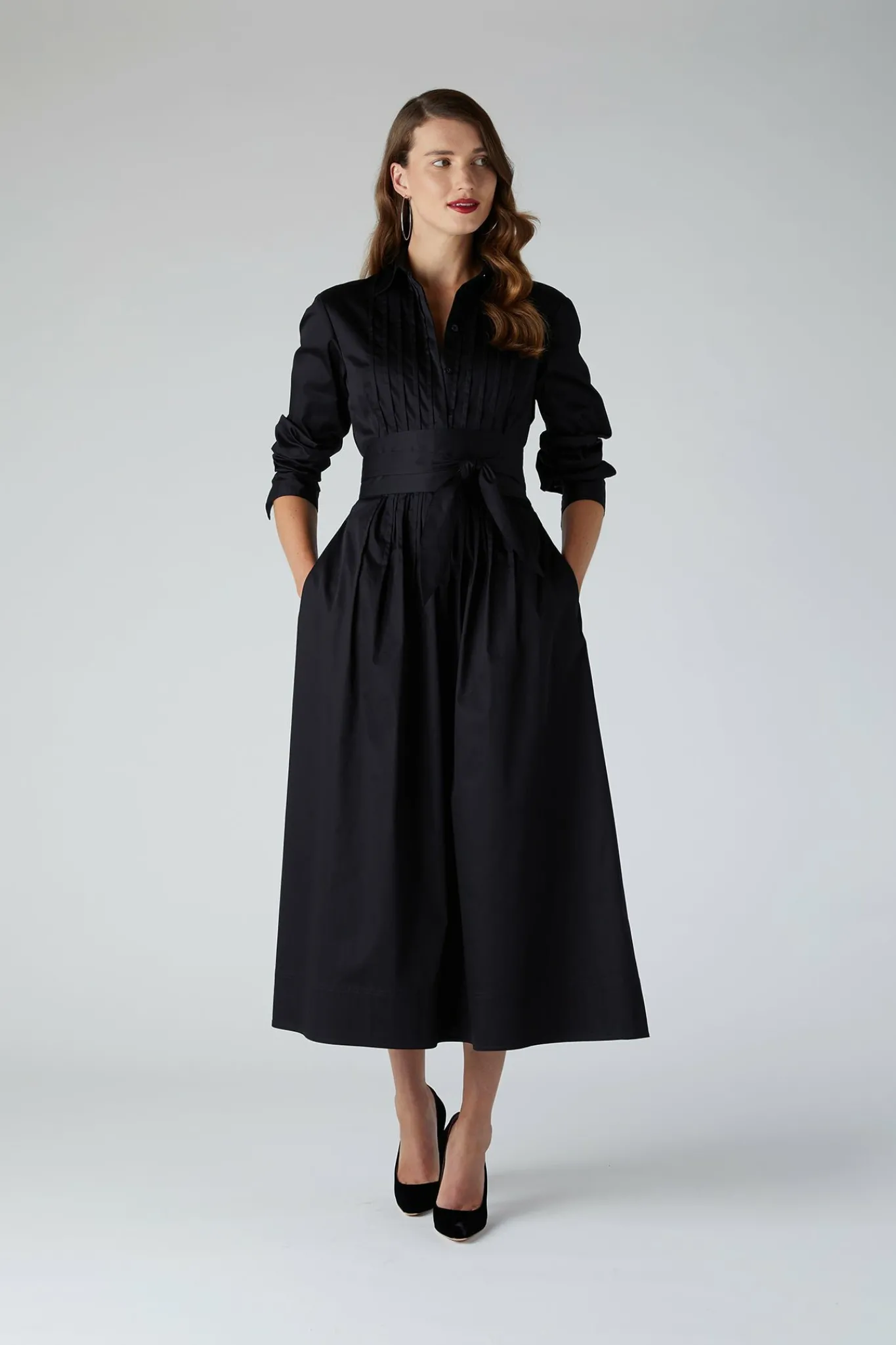 Emily Pintuck Full Skirt Shirt Dress*Jasper Conran Clearance