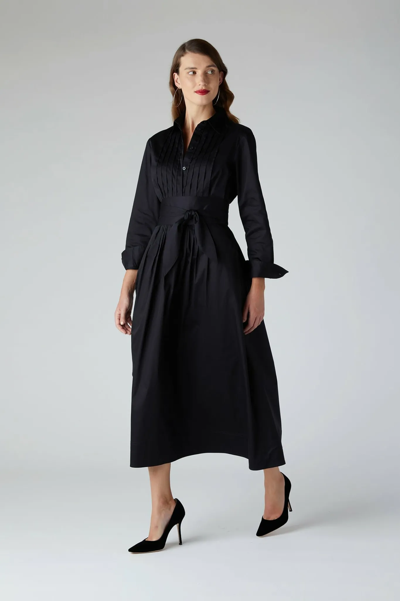 Emily Pintuck Full Skirt Shirt Dress*Jasper Conran Clearance