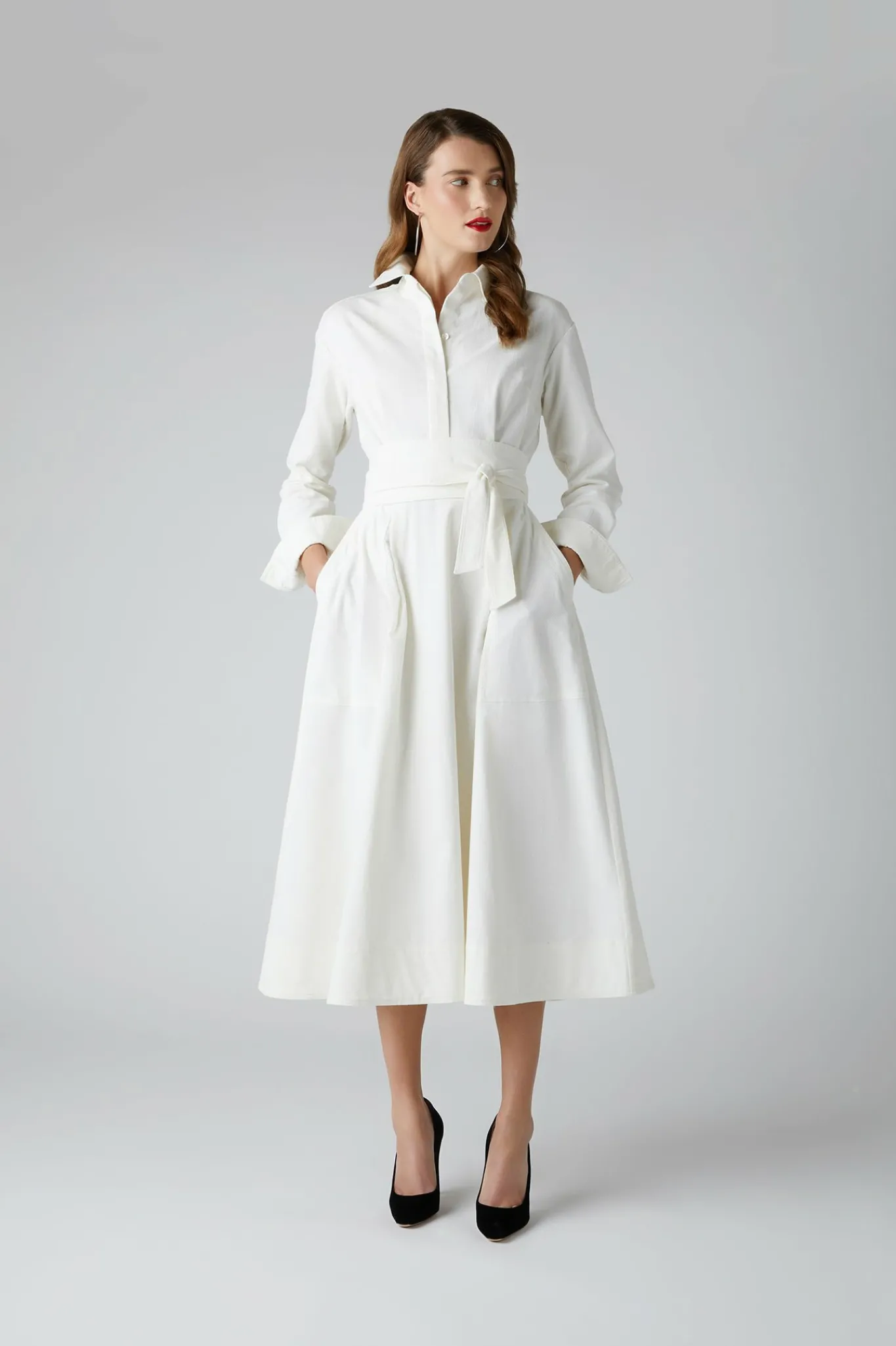 Esme Cord Full Skirt Shirt Dress*Jasper Conran Outlet