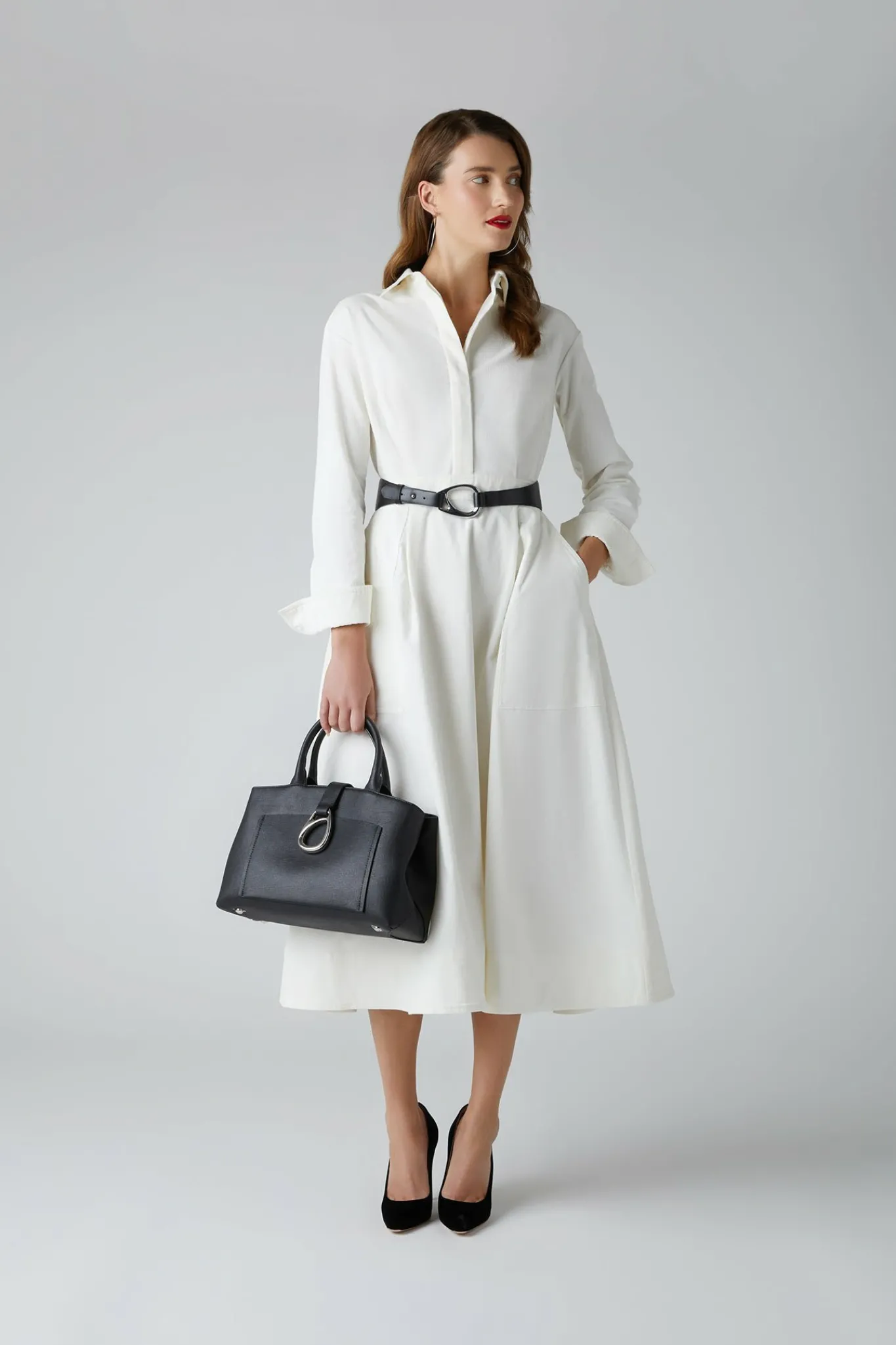Esme Cord Full Skirt Shirt Dress*Jasper Conran Outlet