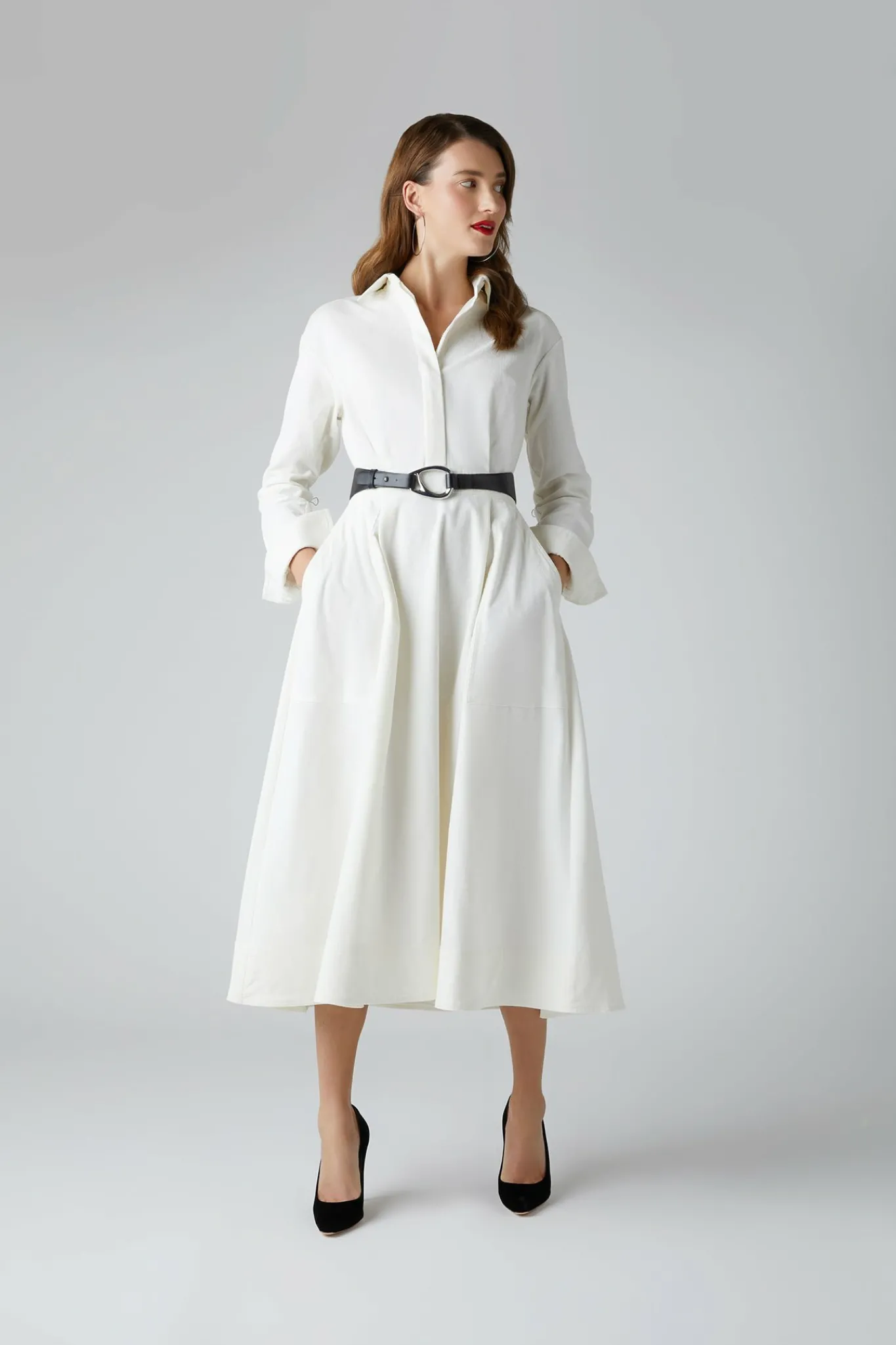 Esme Cord Full Skirt Shirt Dress*Jasper Conran Outlet