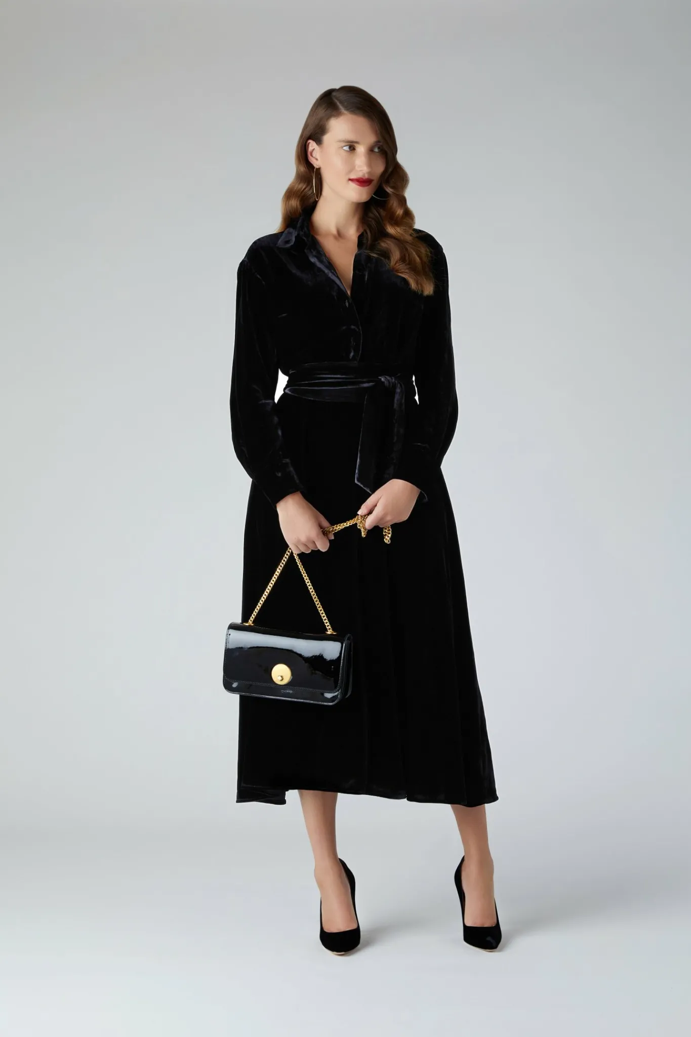 Eve Silk-Blend Velvet Shirt Dress*Jasper Conran Discount