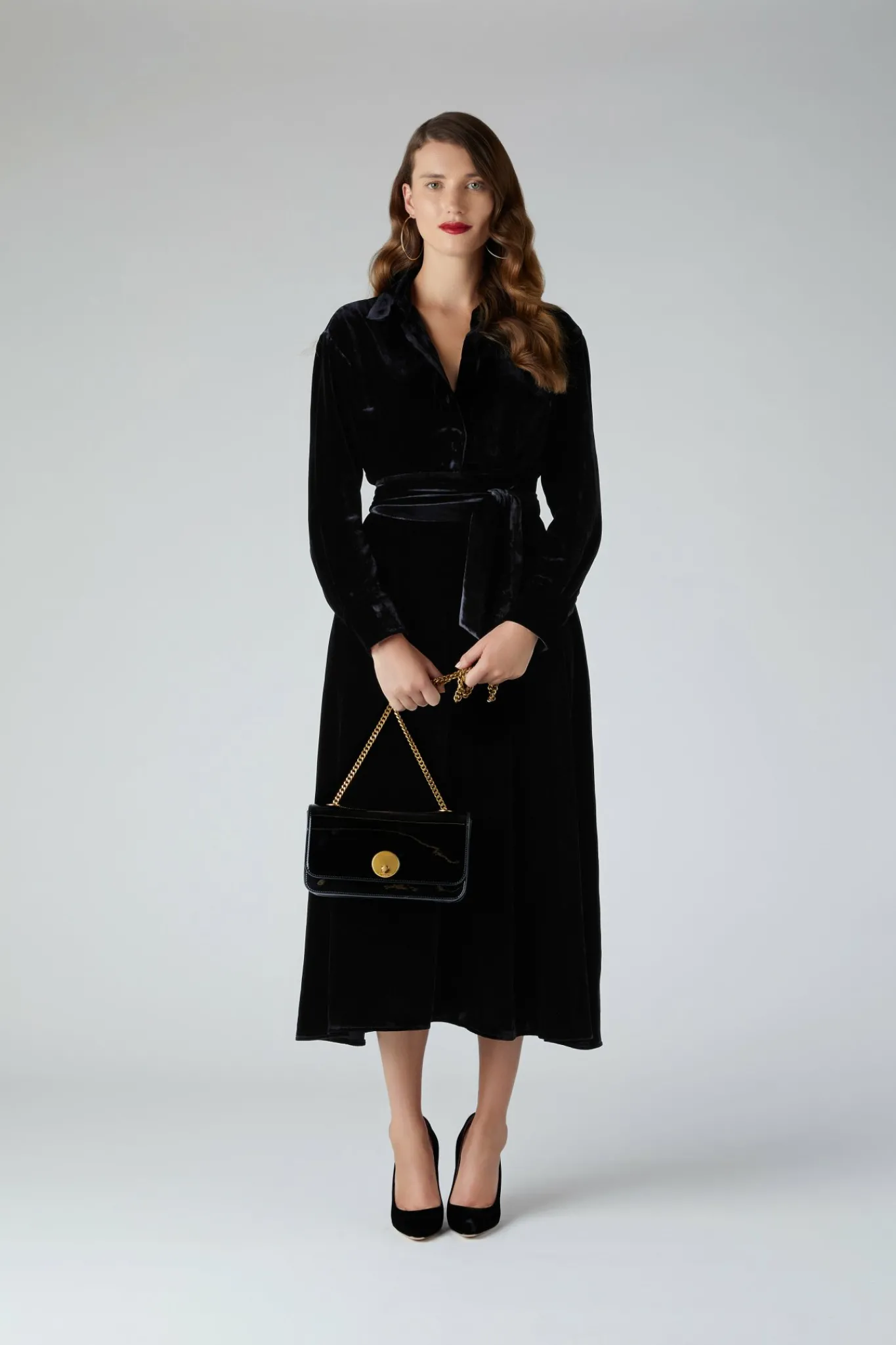 Eve Silk-Blend Velvet Shirt Dress*Jasper Conran Discount