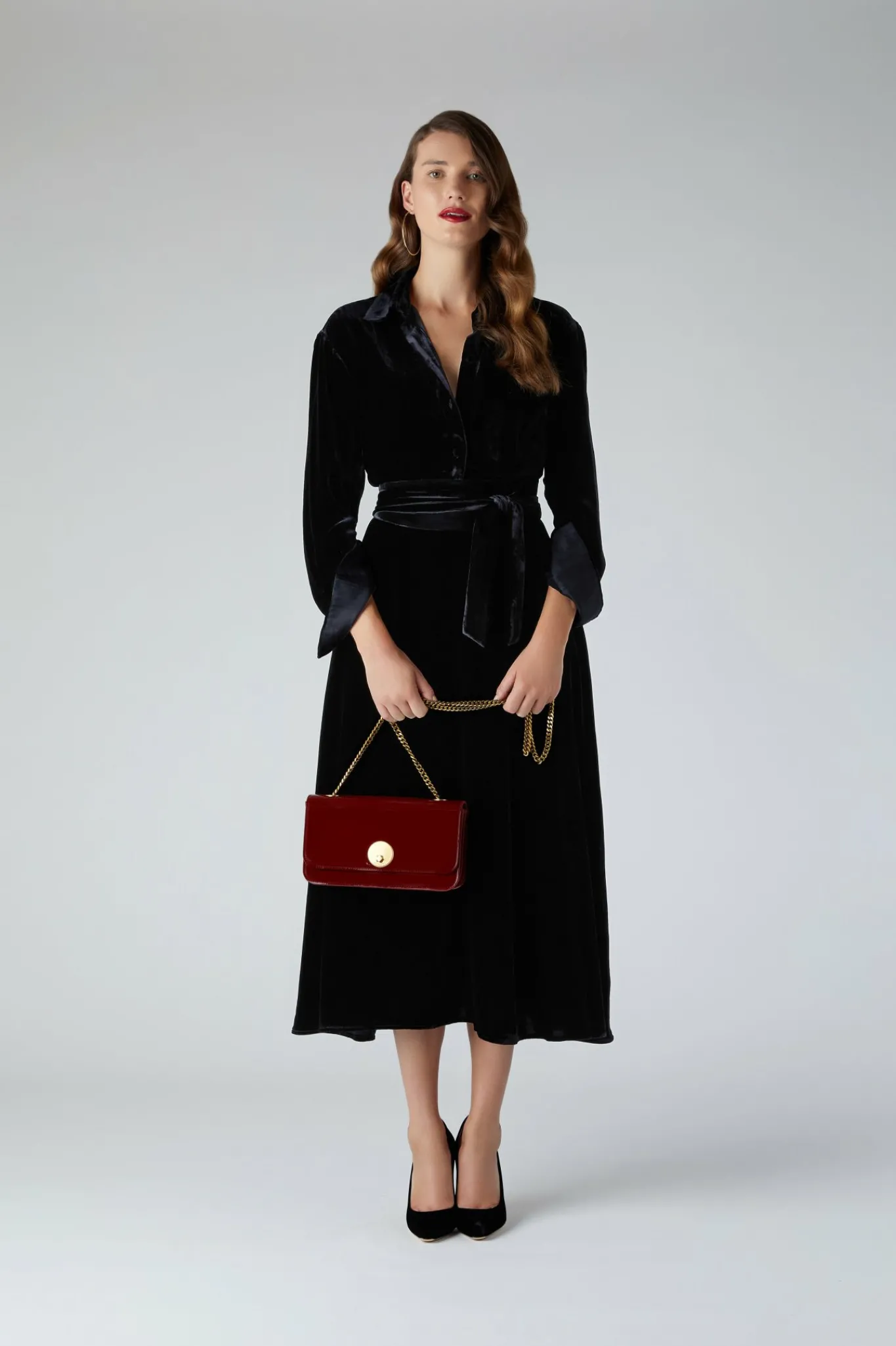 Eve Silk-Blend Velvet Shirt Dress*Jasper Conran Discount